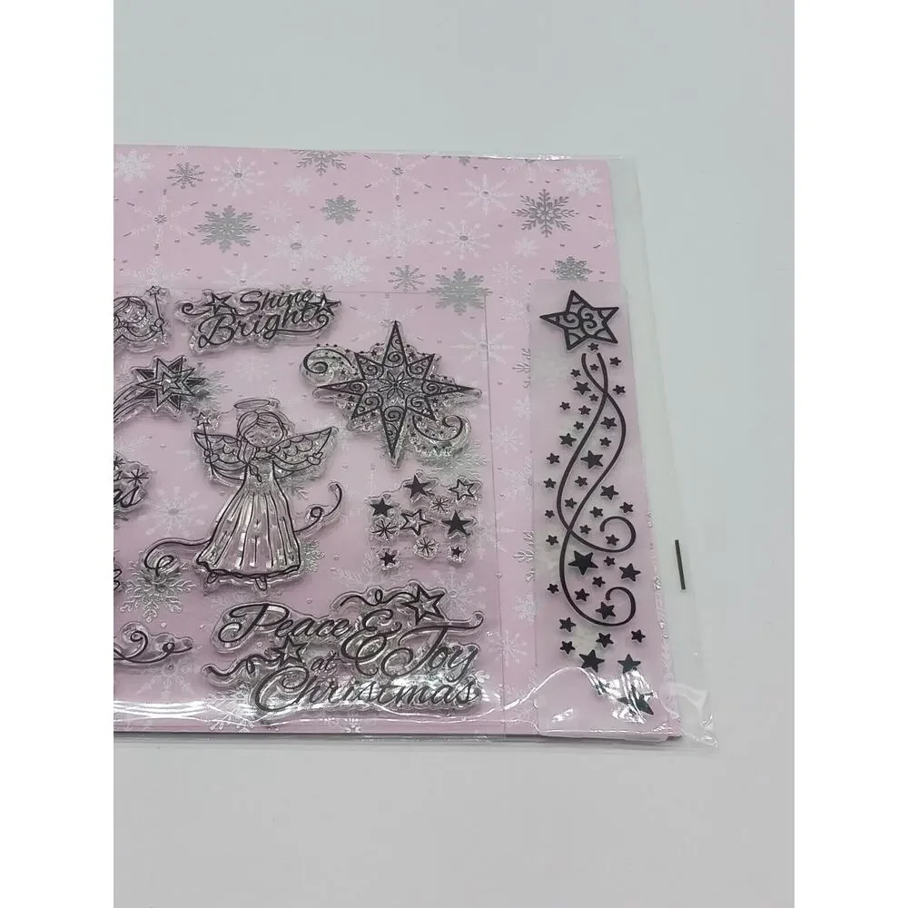 Sally Mountain Cardmaking & Papercraft Stamp Set Shine Bright Christmas Blessing